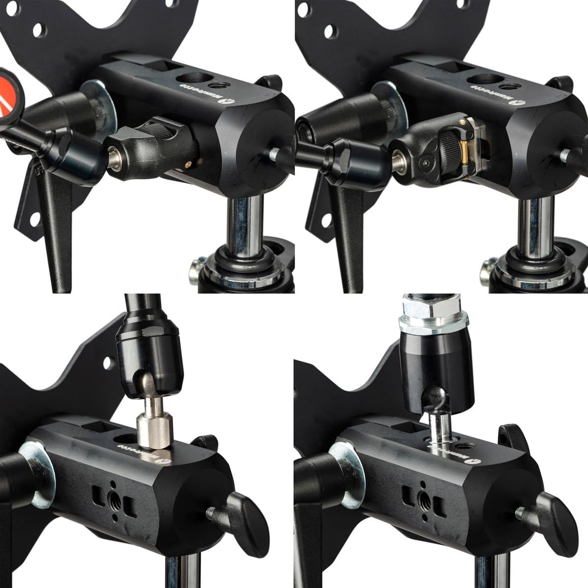 Manfrotto TetherGear Soporte de Monitor VESA-Pantallas-TV-Accesorio Soporte Iluminación-Carga 30 kg -Orificio Roscado 3/8”-Adaptador Hembra 16 mm-Compatibilidad VESA 75 x 75 y 100 x 100 mm-MLTSA1001B