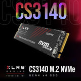 PNY XLR8 CS3140 M.2 NVMe Gen4 x4 Unidad de Estado Sólido (SSD) Interna de 2TB, Velocidad de Lectura hasta 7500 MB/s, Velocidad de Escritura hasta 6850 MB/s