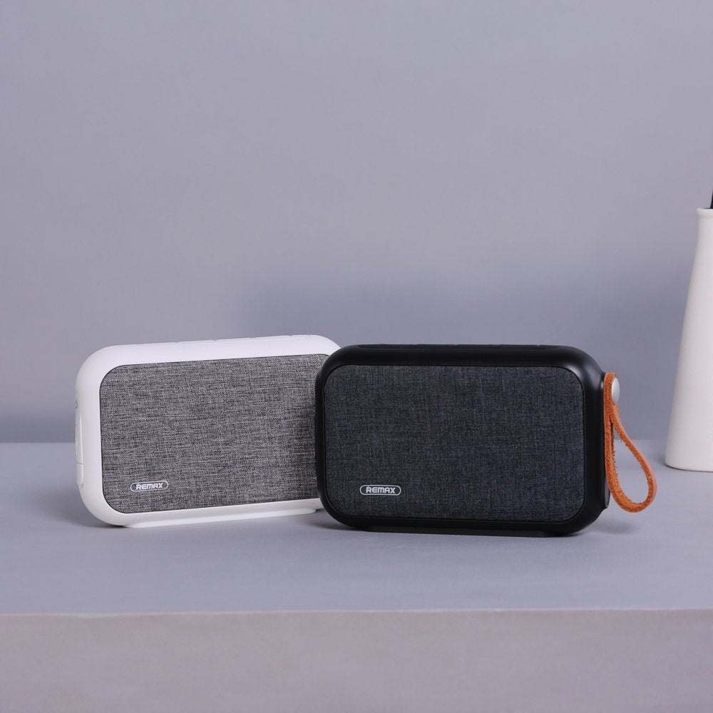 Remax Fabric - Altavoz Bluetooth portátil, Color Negro