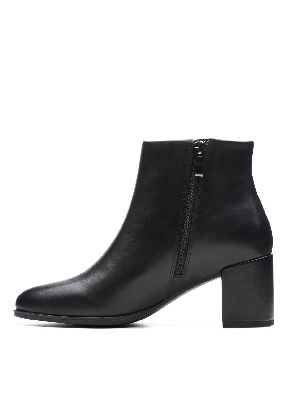 Clarks Freva55 Zip, Botas Modelo Chukka Mujer, Piel Negra, 40 EU