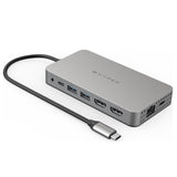 Hyper HDM1H-GL Hub USB-C HyperDrive Dual 4K HDMI 10 en 1 para MacBooks M1/M2 con 10 Puertos Esenciales - Plata