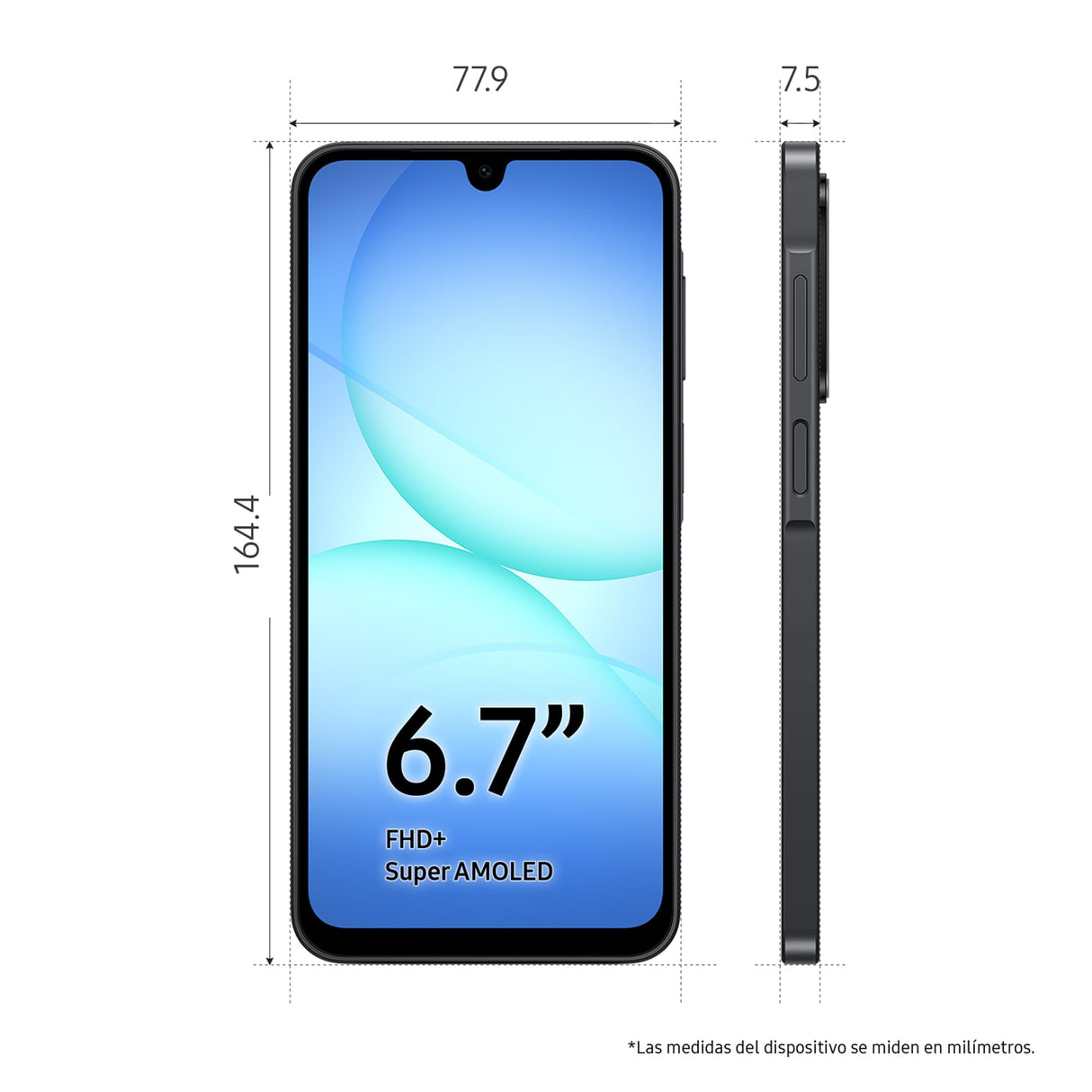 SAMSUNG Galaxy A17 5G 128GB - Teléfono Móvil con IA, Marco Fino 7,5mm, Pantalla Grande, Cámara 50MP, 4GB RAM, Batería 5000mAh, Negro, Garantía del Fabricante 3 Años + 1 Año Extra
