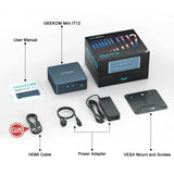 GEEKOM Mini PC Mini IT12, 12th Gen Intel i5-1240P (12 Cores,16 Threads) Desktop PC,16GB DDR4/512 GB PCIe Gen 4 SSD Windows 11 Pro Mini Computer Support Wi-Fi 6E/Bluetooth 5.2/USB 4.0/2.5G LAN/8K