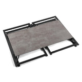 Versa Jack Escritorio Plegable para el Ordenador, Mesa para la Habitación o Estudio. Mesa Gaming, Medidas (Al x L x An) 74 x 45 x 90 cm, Madera y Metal, Color Gris