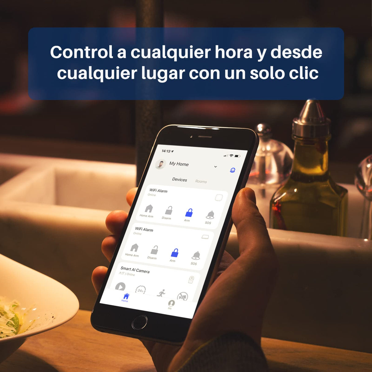 Detector de movimiento - Alarma inalámbrica para el hogar con Mermaid inteligente WiFi / 4G