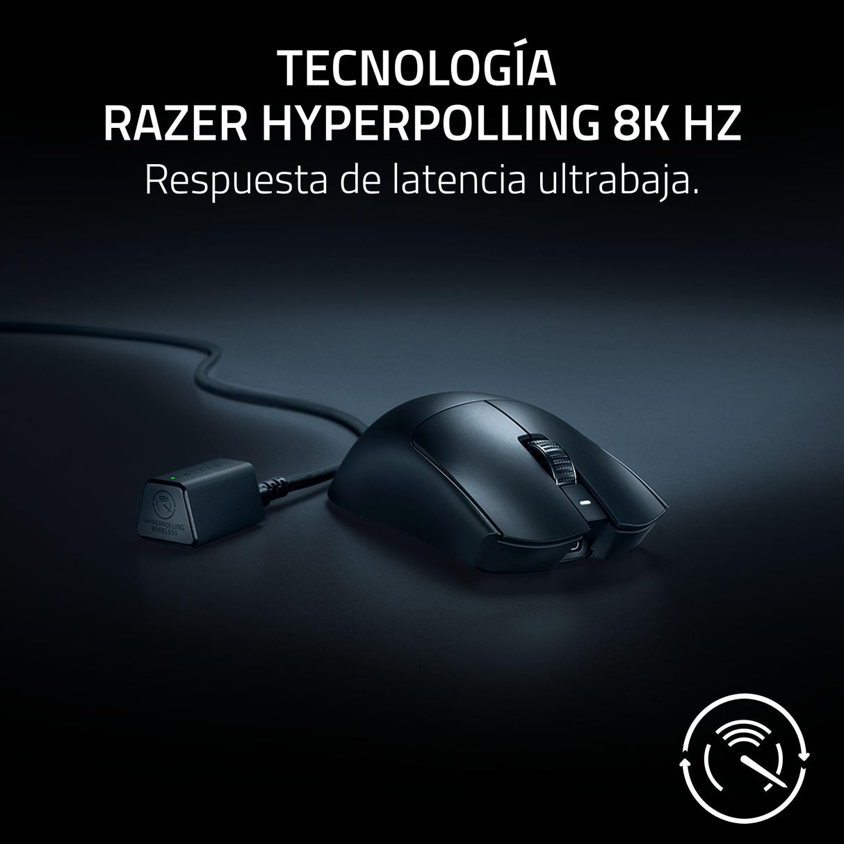 Razer Viper V3 Pro - Ratón inalámbrico Ultraligero Esports Gaming (8K Hz HyperPolling, diseño Ligero de 54g, Sensor Focus Pro 35K dpi, HyperSpeed Wireless, 95 Horas de duración) Negro