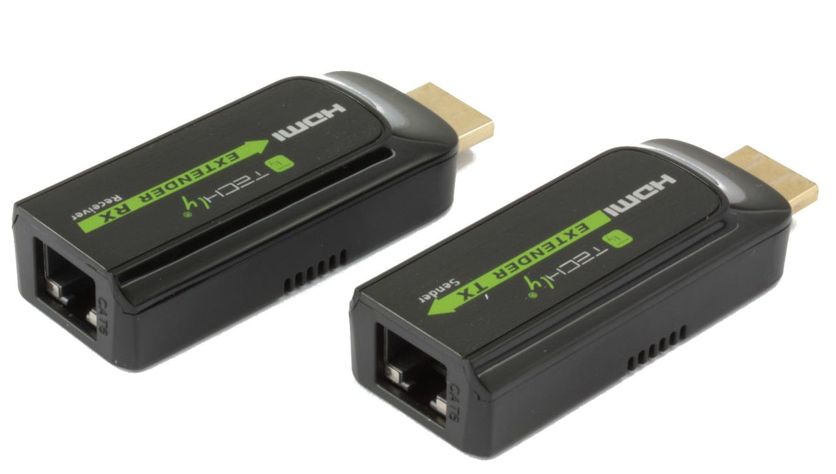 Techly IDATA-EXT-E70S AV transmitter & receiver Negro extensor audio/video - Extensor de A/V (AV transmitter & receiver, Cat6,Cat6a,Cat7, 40 m, 60 Hz, Estéreo, 480i,480p,576i,576p,720p,1080i,1080p)
