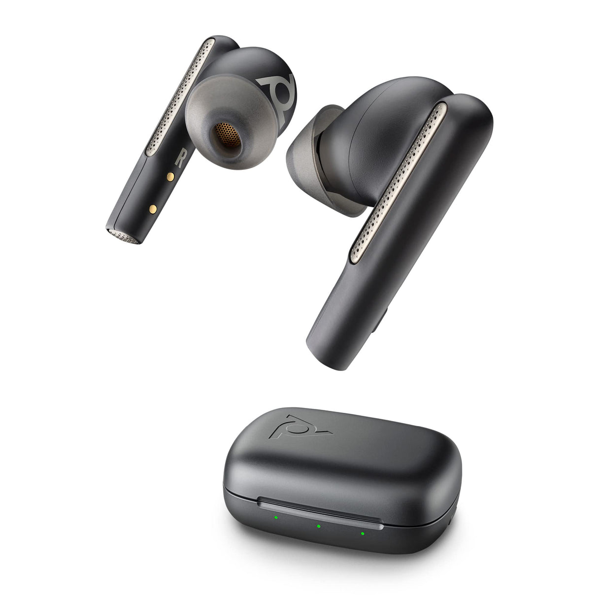 Audífonos Voyager Free 60 con gran capacidad inalámbrica de Poly (Plantronics) — Micrófonos con cancelación — Cancelación de ruido activa (ANC), Estuche de carga portátil, Compatible: iPhone, Android