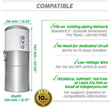 OVO 700 Airwatts-Sistema de vacío Central de Alta Resistencia, filtración híbrida (con o sin Bolsas Desechables) Cubo de Polvo de Carga Inferior de 35 L o 9.25 galones, Blanco