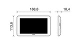Vimar K40955 Kit videoportero de superficie para 1 familla con: videoportero Wi-Fi táctil LCD 7in altavoz, placa audio/vídeo de 1 botón, alimentador, con estribos de fijación, Blanco