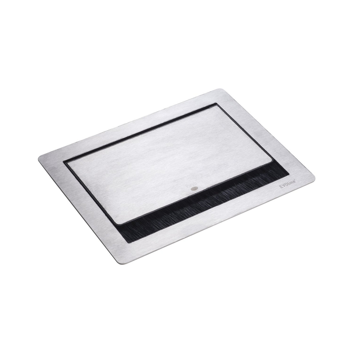 Schulte Evoline Flip Top Push S 3 x Schuko Acero Inoxidable, 1 Pieza, 1593 7010 1700