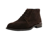 Tommy Hilfiger Botas de Caña Baja Hombre Suede con Cordones, Marrón (Dark Coffee), 41 EU