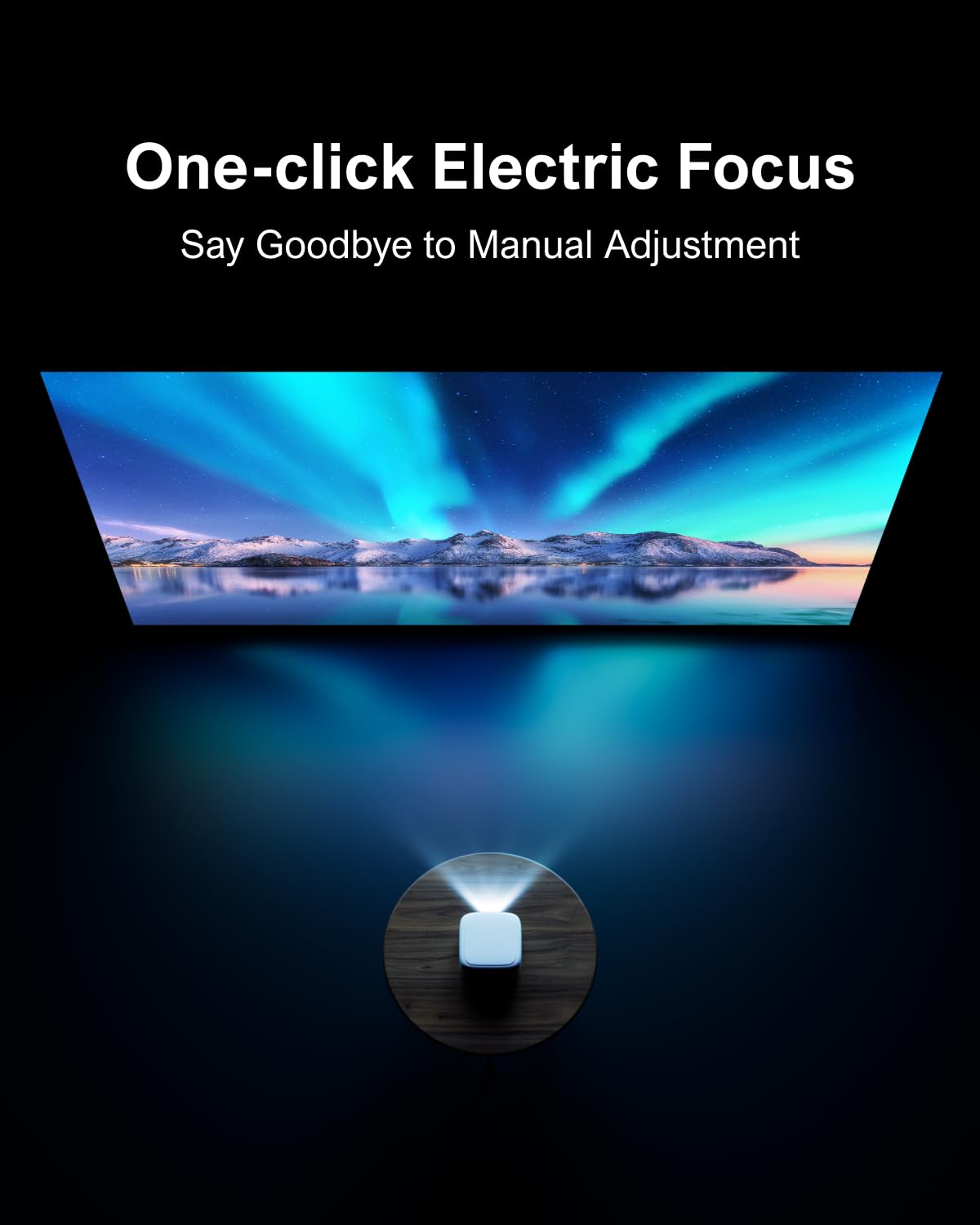 ULTIMEA Mini proyector portátil Full HD con WiFi Mejorado 5G/2.4G y Bluetooth, decodificación 2K, 300 lúmenes ANSI, Enfoque eléctrico, Compatible con iOS Android Phone/TV