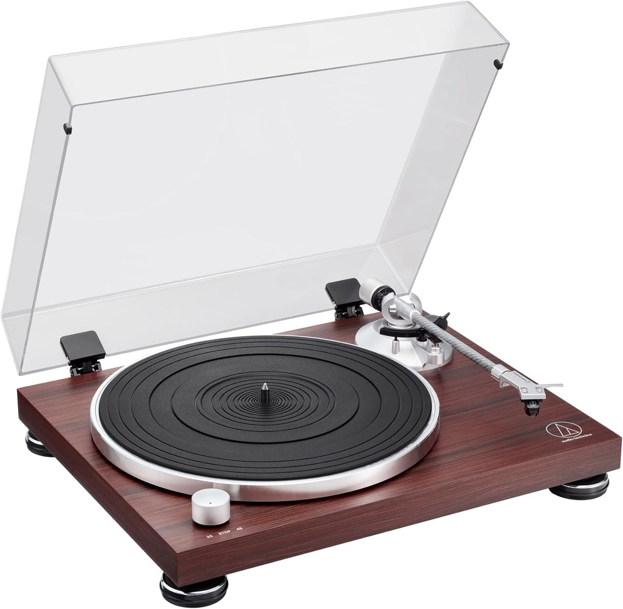 Audio-Technica LPW50BTRW Giradiscos Inalámbrico con tracción por Correa Palisandro