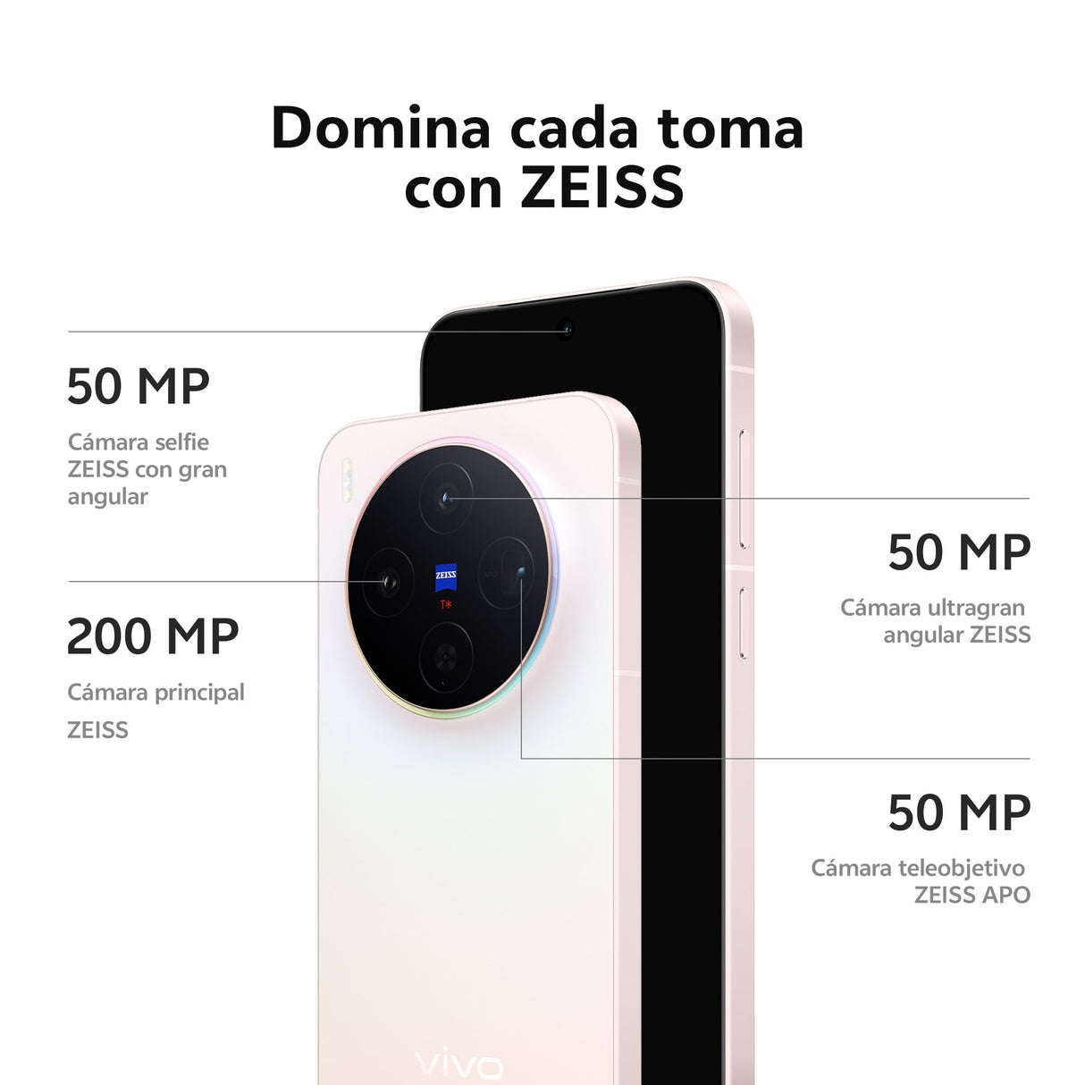 Vivo X300 5G Móvil, Cámara 200MP ZEISS, 16GB + 512GB, Pantalla 6,31" AMOLED, MediaTek Dimensity 9500, Smartphone Android 16 con 4 Años de Garantía