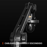 SteelSeries Alias/Alias Pro brazo de soporte — para gaming, streaming y podcast — rotación de 360° — pinza para escritorios — con diseño de tijeras plegables — adaptadores de 3/8" y 5/8"