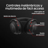 HyperX Cloud Alpha Wireless 2 - Auriculares Gaming inalámbricos con Base RGB, Drivers 53mm, batería hasta 250h, Bluetooth, 2.4GHz, PC, PS4, PS5, Xbox, Switch, Color Negro