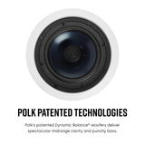 Polk Audio RC60i altavoz 100 W Negro, Blanco - Altavoces (Alámbrico, 100 W, 40-20000 Hz, 8 Ω, Negro, Blanco)