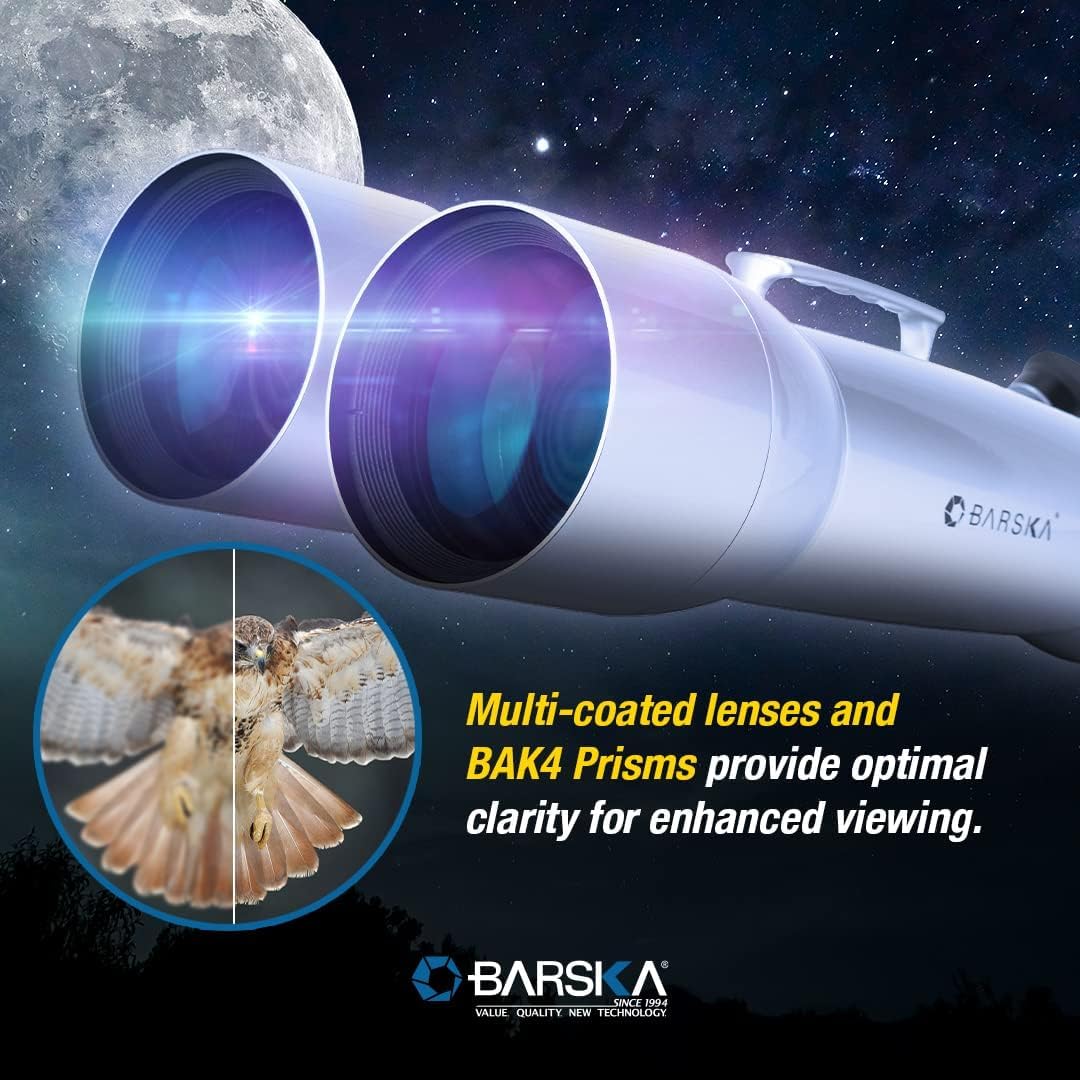 Barska Blueline – 20 x, 40 x 100 Impermeable Jumbo Binocular W/Premium Duro Caso