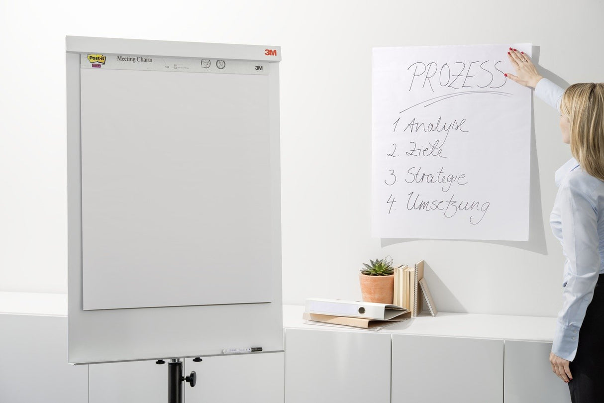 Post-It Super Sticky Self Stick Meeting Chart 559P-3 Blanco 635 mm x 762 mm Paquete Valor Agregado 2 x 559 (2 Blocs) + 1 x 559 (1 bloc) GRATIS