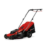 Einhell Cortacésped eléctrico GC-EM 1800/43 (1800 W, Ancho de Corte 43 cm, Altura de Corte Ajustable a 6 Niveles, Bandeja colectora 50 L)