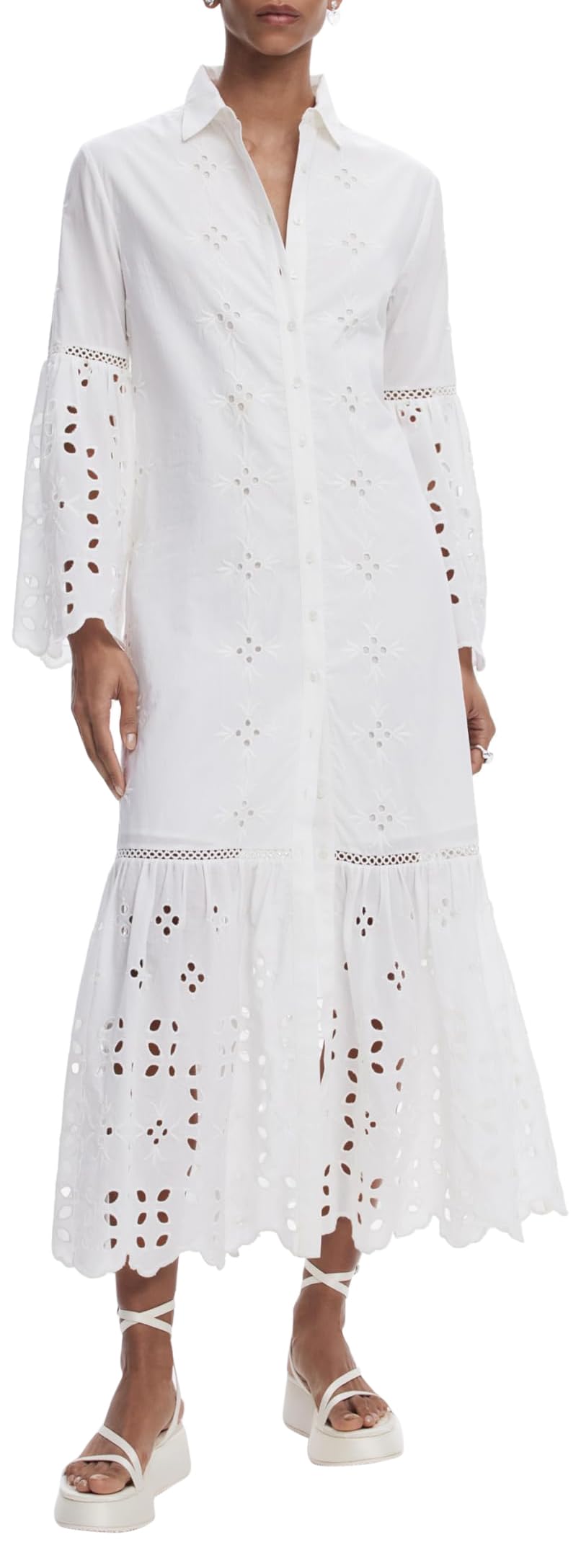 Desigual Vest_Orleans Casual Dress, Blanco, M Women's