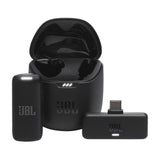 JBL Quantum Stream Wireless, micrófono inalámbrico portátil para streaming y dongle USB-C para dispositivos Android, con 24 horas de grabación, en negro