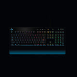 G213 Prodigy Gaming Keyboard, LIGHTSYNC RGB, Mech-Dome Llaves, Resistente a derrames, Botones Multimedia, AZERTY Belga Layout - Negro