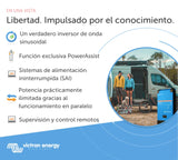 Victron Energy MultiPlus 2000VA 12-Voltios 230V Inversor de Onda sinusoidal Pura 80 amperios Cargador de batería