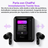 Auriculares inalámbricos TWS AI Smart Ikko Active Buds: Auriculares con cancelación de Ruido, conexión Bluetooth, función traductor instantáneo, 4G SIM, WiFi, hasta 30 Horas de autonomía, ChatGPT