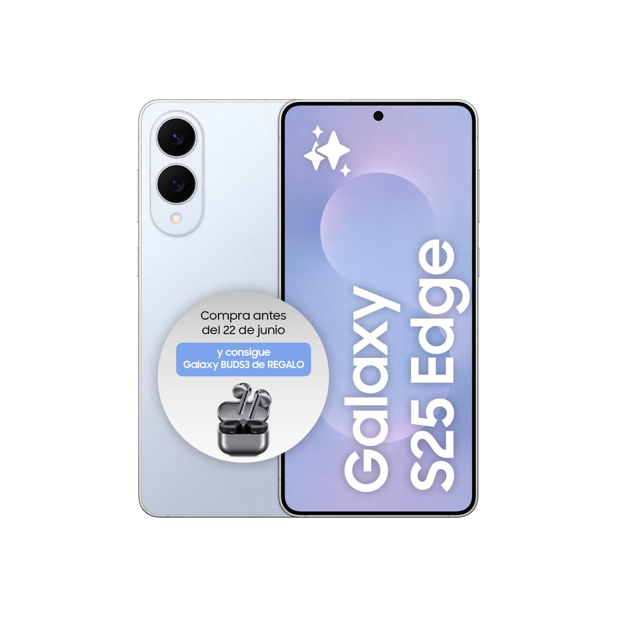 Samsung Galaxy S25 Edge 512GB Teléfono Móvil Fino con IA, Galaxy AI, 12GB RAM, Cámara 200MP, Batería Larga Duración, Garantía del Fabricante 3 Años + 1 Extra, Color Titanio Azul (Versión Española)