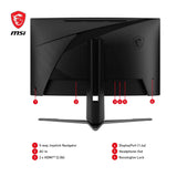 MSI mag 27CQ6PF Monitor Curvo Gaming WQHD 27 Pulgadas, 1500R 2560 x 1440 Rapid VA Panel, 180 Hz / 0.5ms (GtG, Min.), Adaptive-Sync, DP 1.4a, HDMI 2.0b CEC