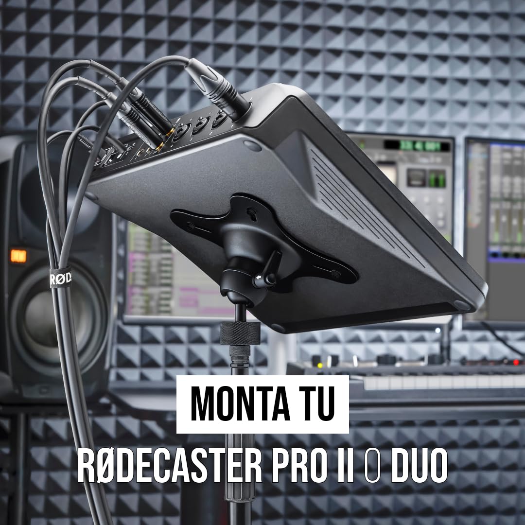 RØDE VESA Mount Sistema de montaje ajustable para RØDECaster Pro II para montaje estable y ajustable (montajes de 75 mm y 100 mm)