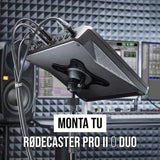 RØDE VESA Mount Sistema de montaje ajustable para RØDECaster Pro II para montaje estable y ajustable (montajes de 75 mm y 100 mm)
