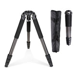 Rollei Rock Solid Alpha XL Mark III, 193cm Tripode Fibra de Carbono Profesional para Cámaras con Capacidad de Carga de 40kg Camera Tripod Negro con Cabezal Nivelador para DSLR Videocámara