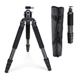 Rollei Rock Solid Alpha Mark III, 166cm Tripode Carbono Fotografia Trípode Profesional para Cámaras con Capacidad de Carga de 30kg Camera Tripod Negro con Rótula Ajustable para DSLR Videocámara