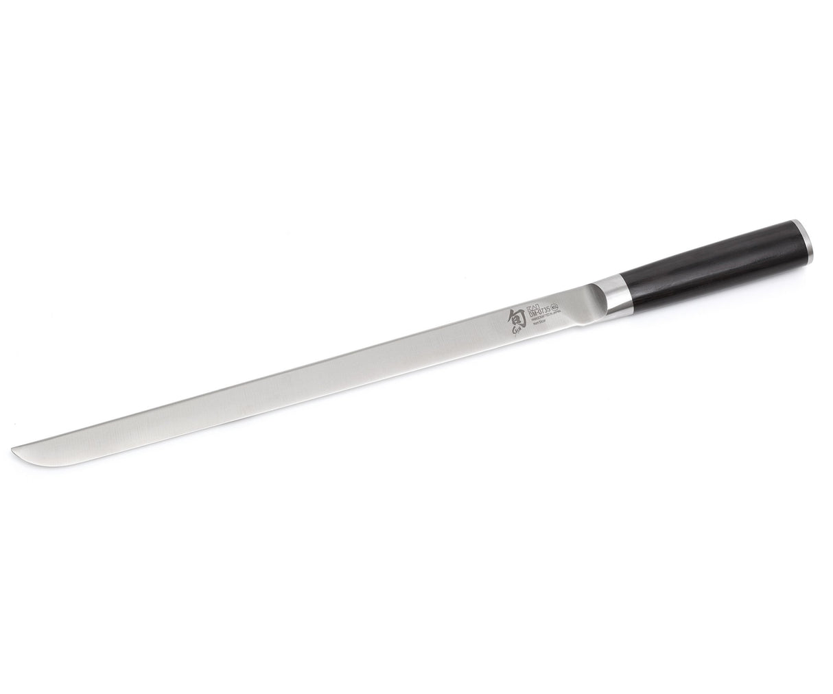 KAI Shun Classic cuchillo japonés flexible para jamón 30,5 cm de longitud de hoja extra larga - acero AUS-8A - mango de madera Pakka - hecho en Japón - cuchillo XXL para carne y salmón forjado