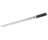KAI Shun Classic cuchillo japonés flexible para jamón 30,5 cm de longitud de hoja extra larga - acero AUS-8A - mango de madera Pakka - hecho en Japón - cuchillo XXL para carne y salmón forjado