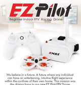 EMAX EZ Pilot FPV Drone RTF Kit, Vista en Primera Persona Drone con Cámara 600TVL CMOS, Transmisión de Vídeo 25mw, Mini Drone con Gafas y Transmisor para Niños Adultos y Principiantes