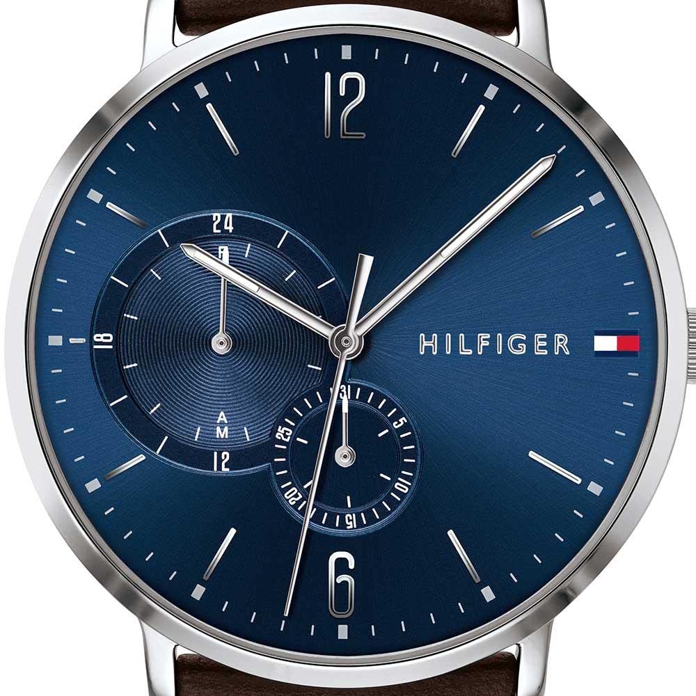Tommy Hilfiger Reloj Analógico de Cuarzo Multifunción para Hombre con Correa de Cuero Marrón Oscuro - 1791508