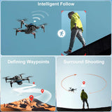 OBEST GPS Drone with 4K Camera, WiFi RC Quadcopter with Brushless Motor, Less than 249g, Durability, 360°Obstacle Avoidance, 2 Batteries, Suitable for Beginners