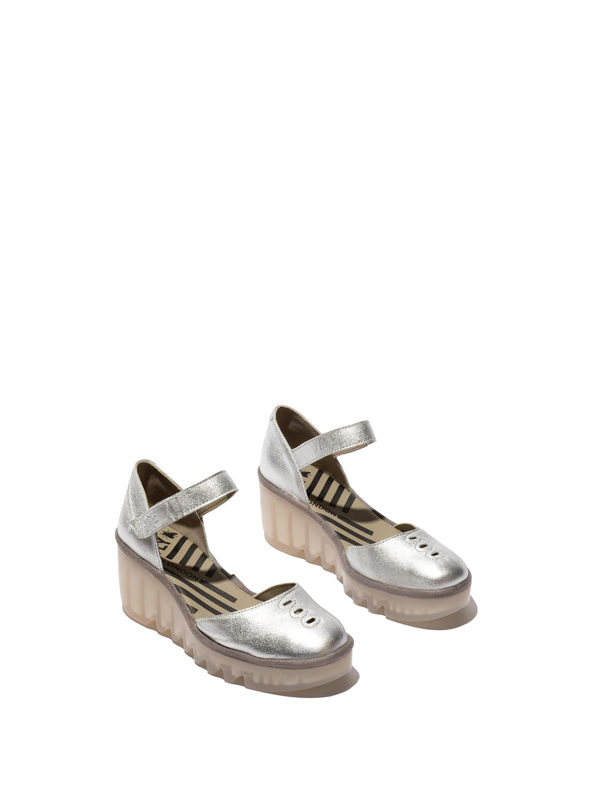 Fly London BISO305FLY, Sandalias Mujer, Silver, 38 EU