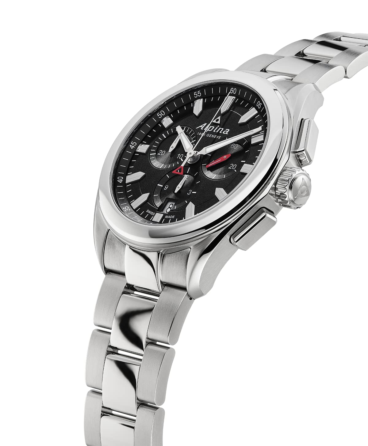 Alpina Reloj Cronógrafo para para Hombre de con Correa en Acero Inoxidable AL-373BB4E6B