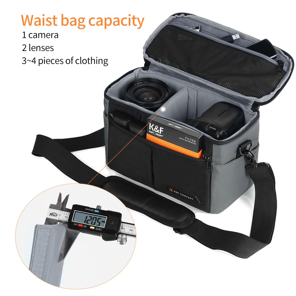 K&F Concept Mochila para Cámara, Mochila Fotográfica Profesional, 32L Mochila Fotografia Multifuncional Bolsa para Cámara Impermeable Resistente, Compartimento para Portátil de 15.6 Pulgadas