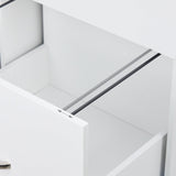 Relaxdays Mueble Archivador, 2 Cajones para Ficheros, 72 x 43 x 46 cm, Cajonera Oficina, Cierre con Llave, Blanco