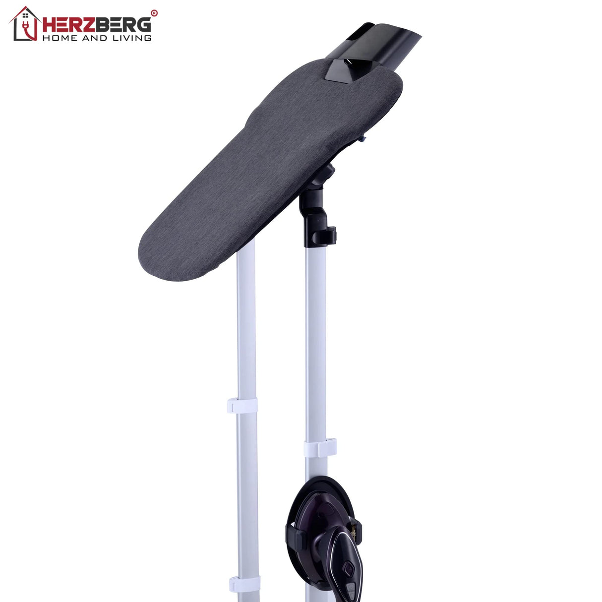 Herzberg HG8058 - Alambre vertical para vapor, con estación de planchado 4.5 bar