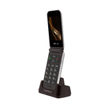 myPhone Harmony LTE Teléfono móvil de Tapa para Mayores sin Contrato, Botón SOS, Teclas Grandes, Pantalla 2,8"+ 1,44", Cámara 2 MP, Base de Carga, 4G, Batería 1300 mAh, Bluetooth – Praline Collection