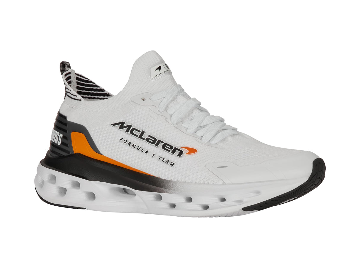 K-Swiss Impls Trnr X Mclaren, Zapatillas Hombre, Wht Blk Papaya, 42.5 EU