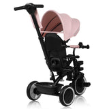 LIONELO Berry Triciclo Multifuncional de Paseo Silla de Paseo de 9 Meses a 5 años a 25 kg Ruedas Grandes de PU, Triciclo Asiento Giratorio 360° Montaje sin Herramientas