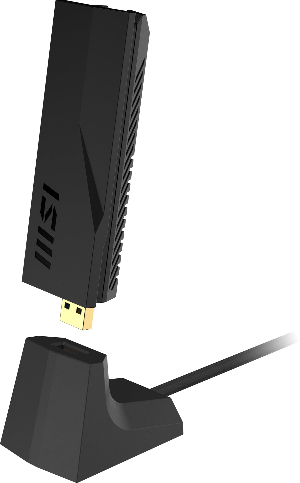 MSI BE6500 Adaptador USB WiFi 7 - Velocidades de hasta 2880 Mbps (6 GHz) + 2880 Mbps (5 GHz) + 688 Mbps (2,4 GHz), Funcionamiento multienlace (MLO), Seguridad Avanzada